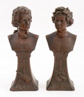 ART NOUVEAU BRONZE BUSTS OF MO