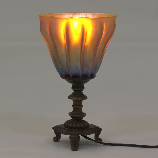 ART NOUVEAU BRONZE LAMP BASE,