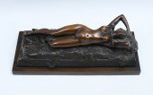 ART NOUVEAU BRONZE RECLINING N