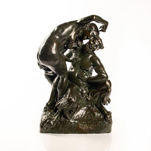ART NOUVEAU BRONZE SCULPTURE, LOONY