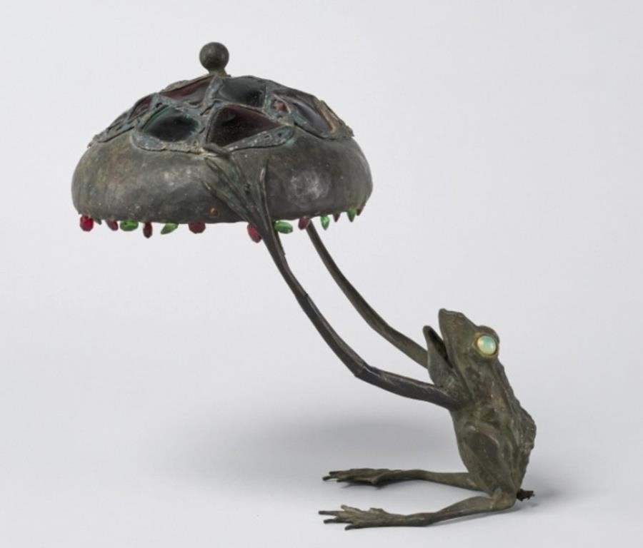 ART NOUVEAU BRONZE TABLE LAMPAn Art