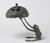 ART NOUVEAU BRONZE TABLE LAMPA
