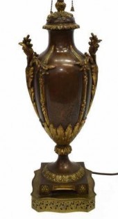 ART NOUVEAU BRONZE TWO-LIGHT T