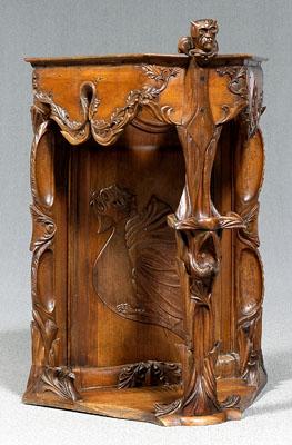 Art Nouveau carved corner