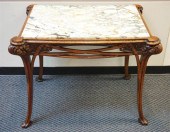 ART NOUVEAU CARVED MAHOGANY MA