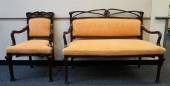ART NOUVEAU CARVED MAHOGANY SA