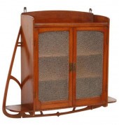 ART NOUVEAU CARVED WOOD VITRIN