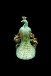 ART NOUVEAU CAST IRON PEACOCK