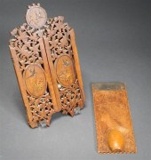 ART NOUVEAU CHASED WOOD MATCH
