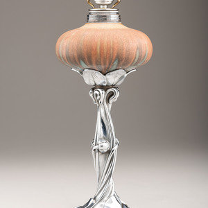 Art Nouveau Circa 1900 Oil Lamp