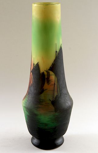 ART NOUVEAU DAUM ART GLASS VASE