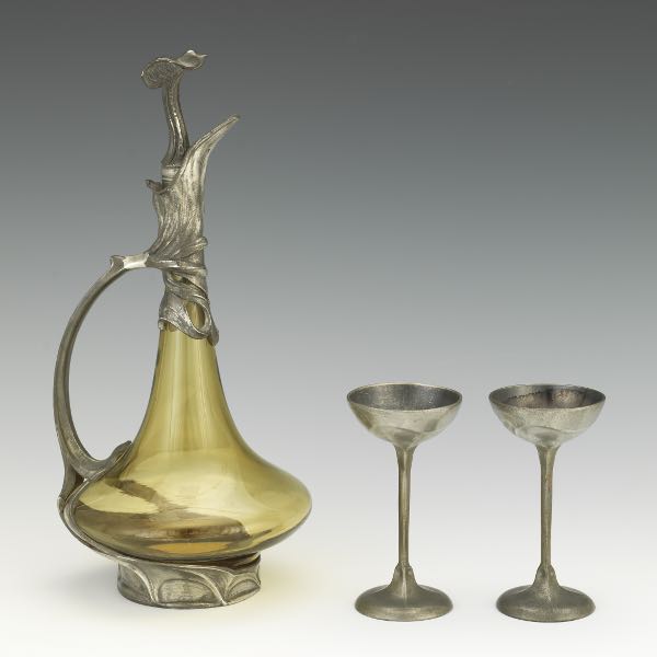 ART NOUVEAU DECANTER AND