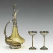 ART NOUVEAU DECANTER AND CORDI