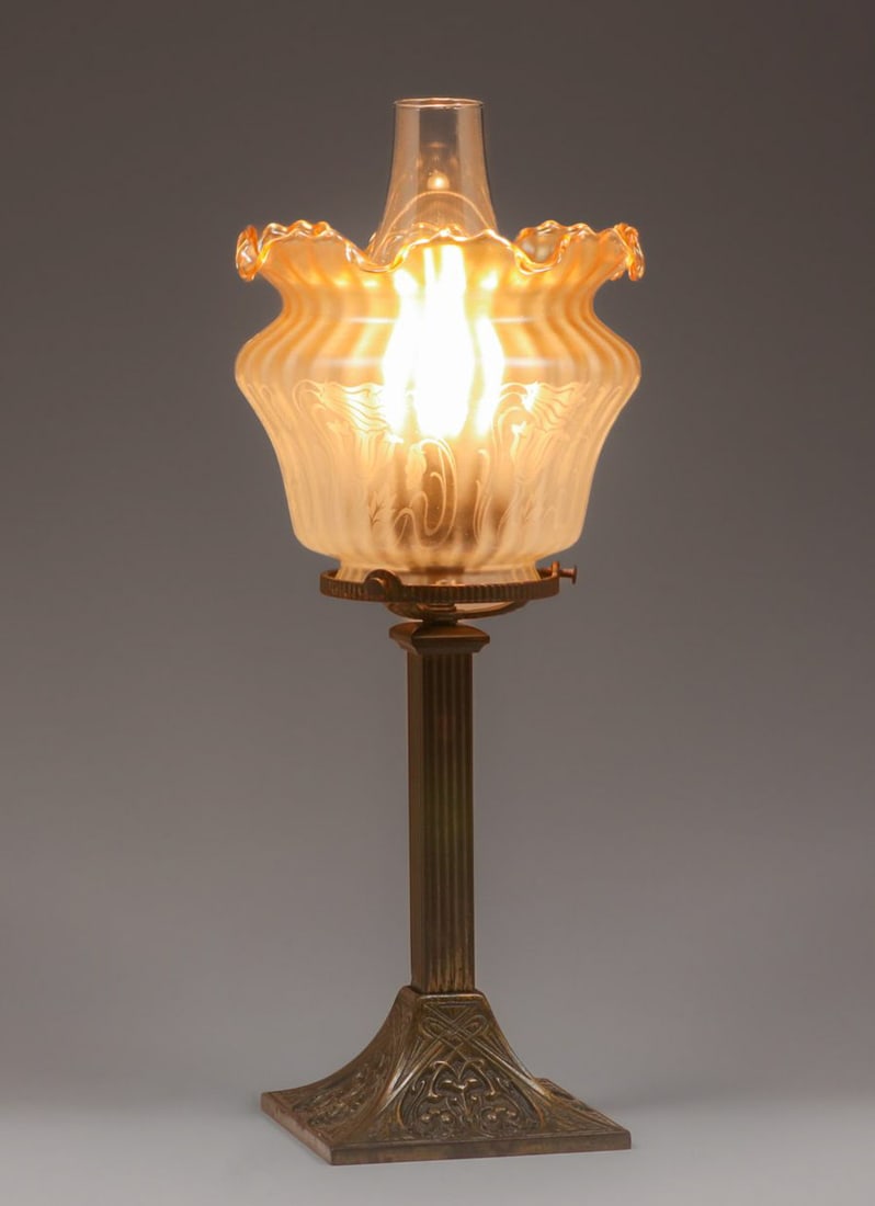 ART NOUVEAU ELECTRIFIED GAS TABLE