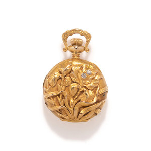 ART NOUVEAU, ELGIN, 14K YELLOW GOLD