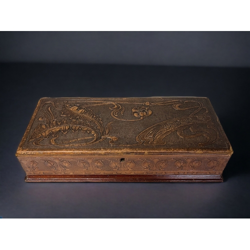 ART NOUVEAU EMBOSSED BOX. Board &