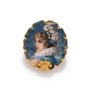 ART NOUVEAU, ENAMEL AND DIAMOND