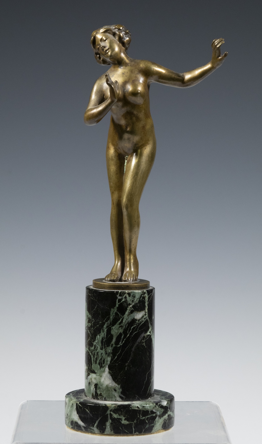 ART NOUVEAU FEMALE NUDE BRONZE ON
