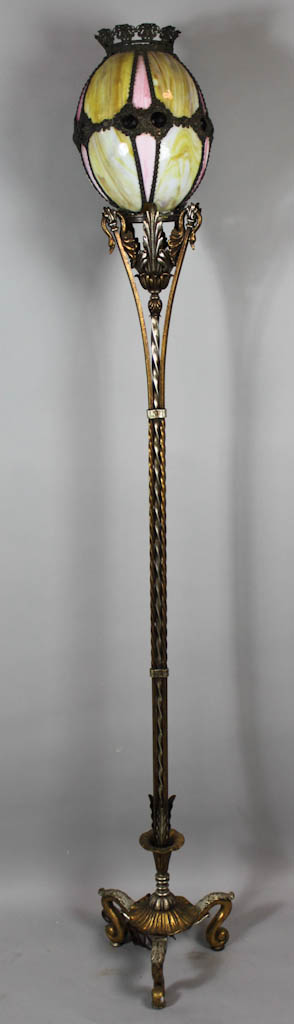 [ART NOUVEAU FLOOR LAMP] h:86 in.