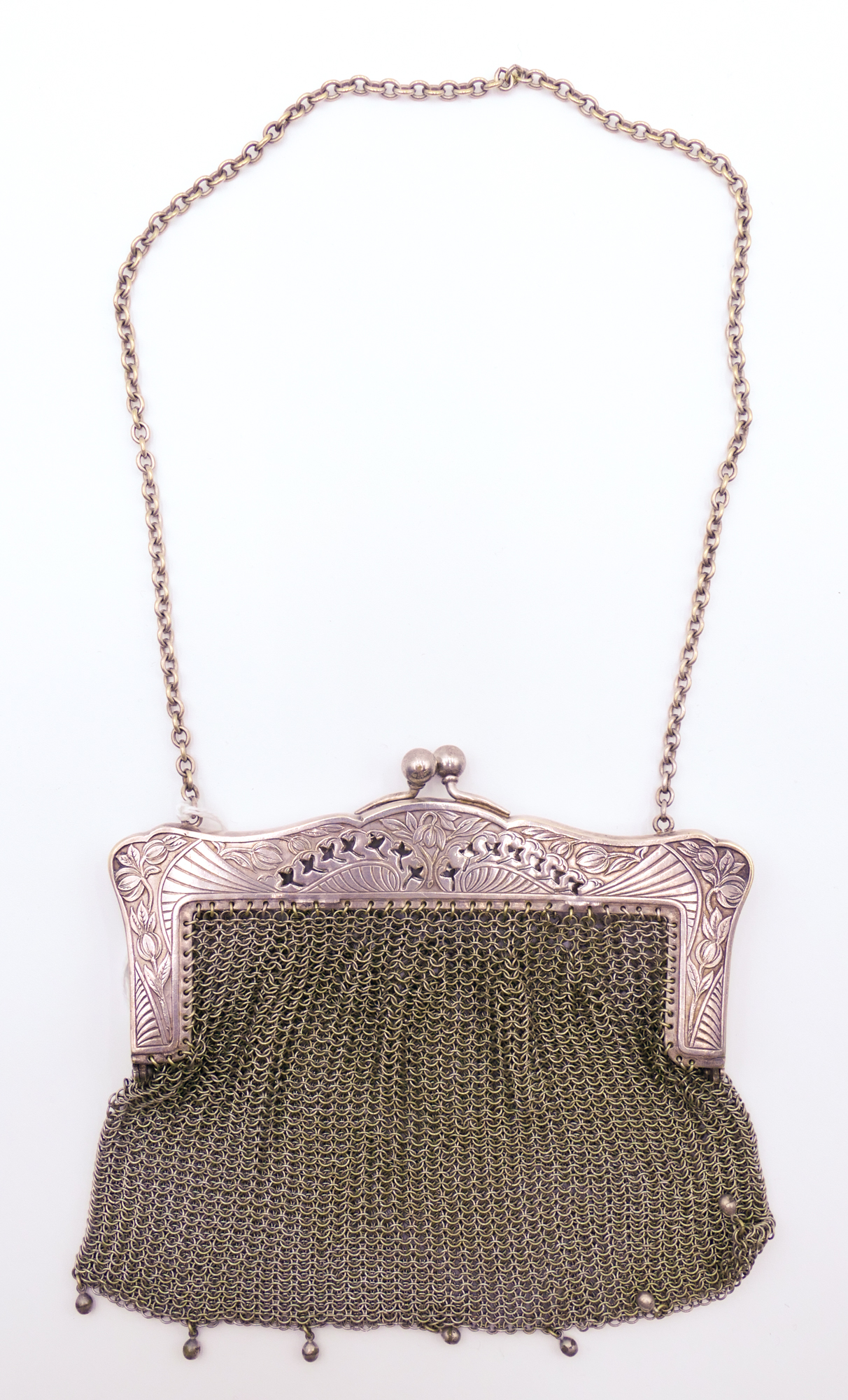 Art Nouveau German Silver Mesh