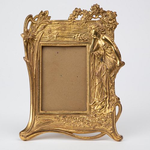 ART NOUVEAU GILT BRONZE PICTURE