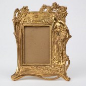ART NOUVEAU GILT BRONZE PICTUR