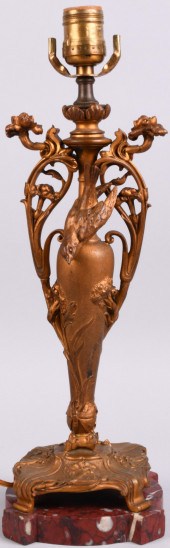 ART NOUVEAU GILT METAL TABLE L