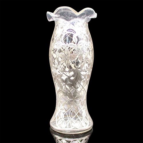 ART NOUVEAU GLASS VASE WITH