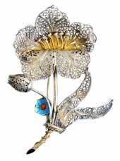 ART NOUVEAU GOLD .833 SILVER G