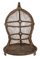 ART NOUVEAU GRAY-PAINTED WOODE