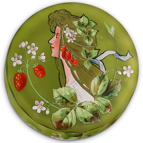 ART NOUVEAU GREEN GLASS