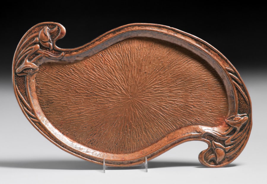 ART NOUVEAU HAMMERED COPPER