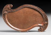 ART NOUVEAU HAMMERED COPPER FL