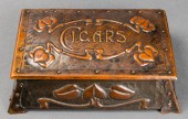 ART NOUVEAU HAMMERED COPPER HU