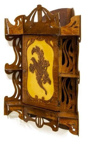 ART NOUVEAU HANGING CORNER CABINET,