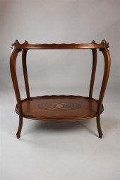 ART NOUVEAU INLAID TWO-TIER TR