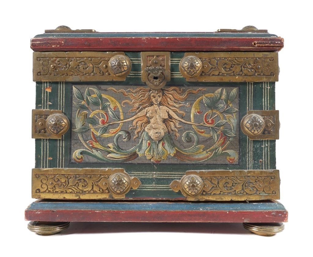 ART NOUVEAU JEWELRY BOXVintage wood
