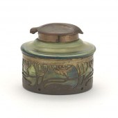ART NOUVEAU LOETZ GLASS INKWEL
