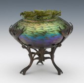 ART NOUVEAU LOETZ PEACOCK IRID
