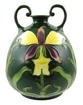 ART NOUVEAU MAJOLICA VASE BY J