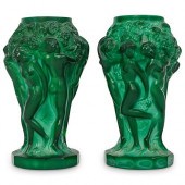 ART NOUVEAU MALACHITE GLASS NY
