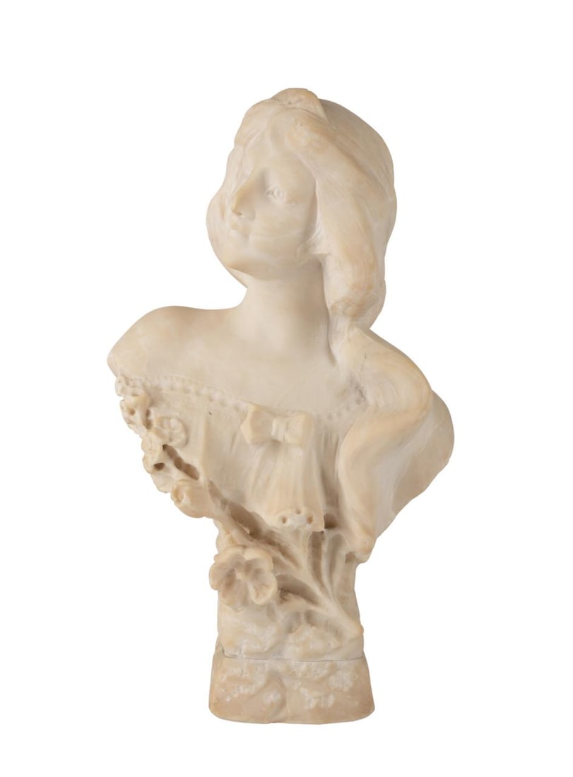 ART NOUVEAU MARBLE BUST OF A