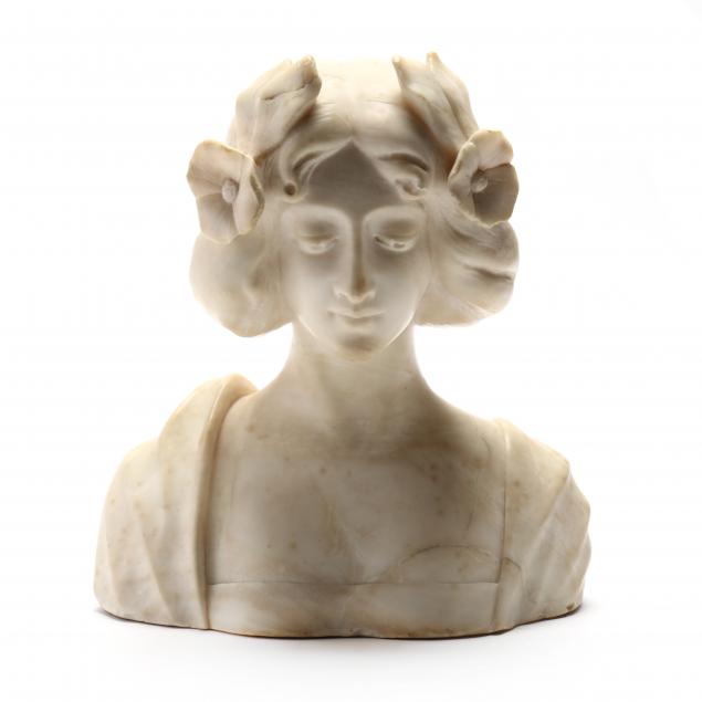 ART NOUVEAU MARBLE PORTRAIT BUST OF