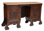 ART NOUVEAU MARBLE-TOP MAHOGAN