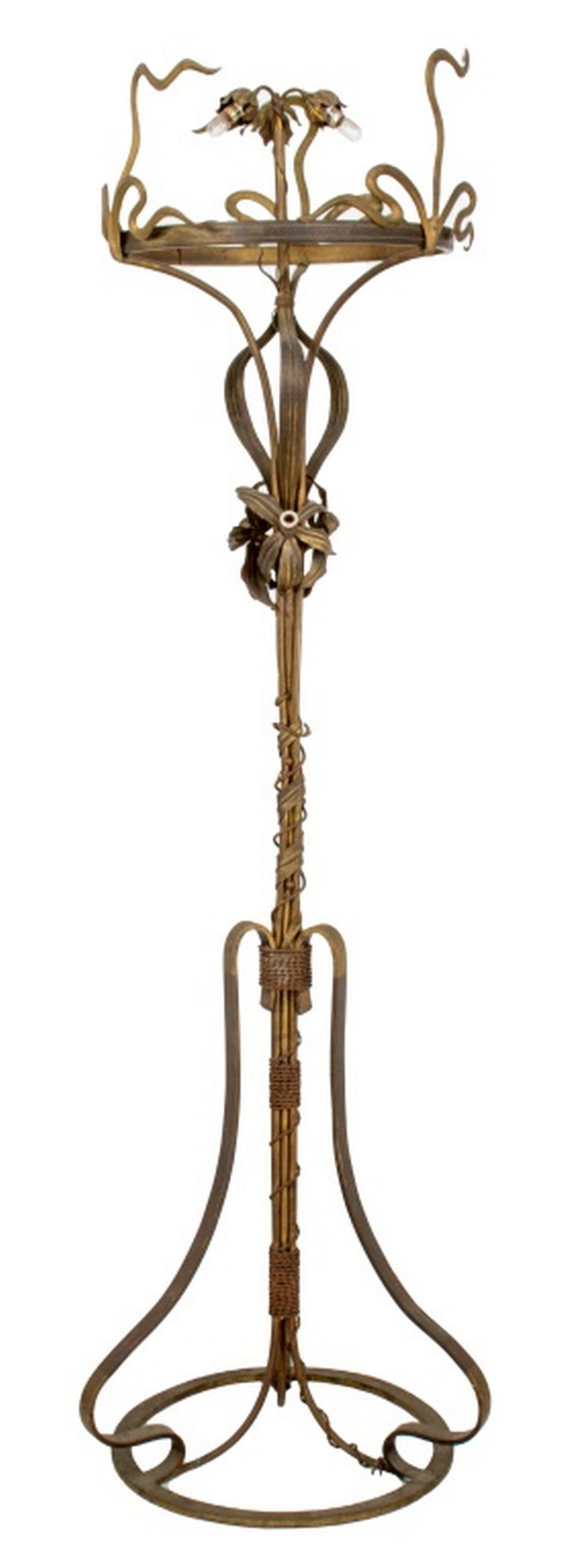 ART NOUVEAU ORMOLU TORCHERE, CA.