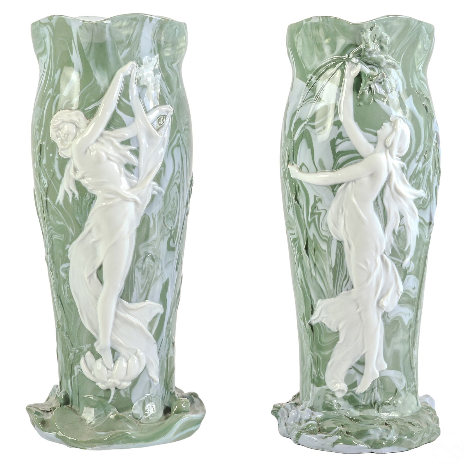 ART NOUVEAU PAIR ADOLF OPPEL