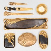 ART NOUVEAU PARCEL-GILT BRONZE