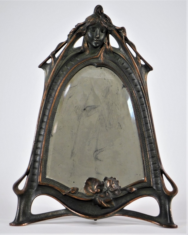 ART NOUVEAU PATINATED CAST IRON