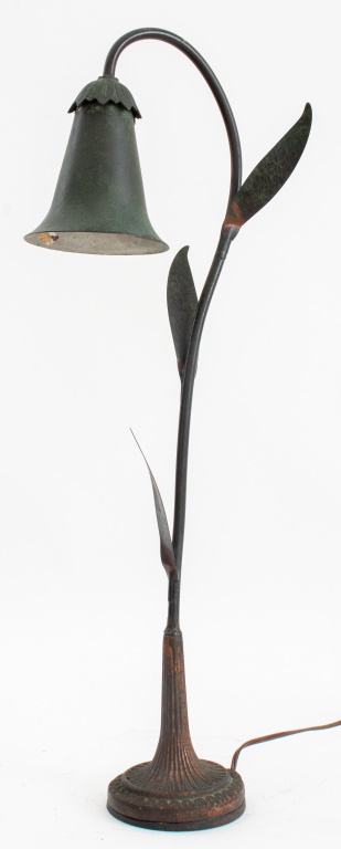 ART NOUVEAU PATINATED METAL TABLE