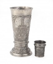 ART NOUVEAU PEWTER BEAKERAntiq